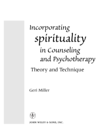 Image of Incorporating spirituality in Counseling and Psychotherapy