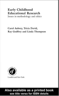 Image of Early Childhood Educational Research