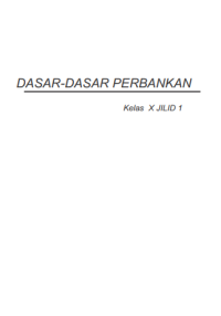 Image of Dasar-dasar Perbankan 1 (buku siswa)
