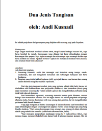 Image of Dua Jenis Tangisan