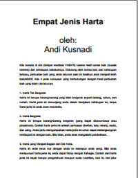 Image of Empat Jenis Harta