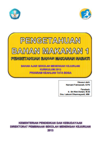 Pengetahuan Bahan Makanan 1 (buku siswa)