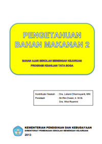 Pengetahuan Bahan Makanan 2 (buku siswa)