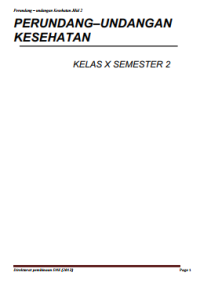 Image of Perundang-undangan Kesehatan Semester 2 (buku siswa)