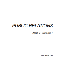 Public Relations Semester 1 (buku siswa)