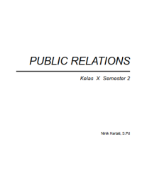 Public Relations Semester 2 (buku siswa)