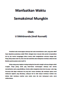 Image of Manfaatkan Waktu Semaksimal Mungkin