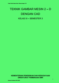 Image of Teknik Gambar Mesin 2D dengan CAD 3 (buku siswa)