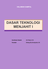 Image of Dasar Teknologi Menjahit 1 (buku umum)