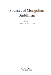 Sources of Mongolian Buddhism