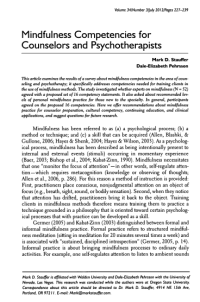 Image of Mindfulness Competencies for Counselors and Psychotherapists