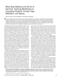 Image of Mind–Body Medicine and the Art of
Self-Care: Teaching Mindfulness to Counseling Students Through Yoga, Meditation, and Qigong