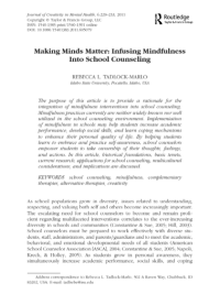 Image of Making Minds Matter: Infusing Mindfulness Into School Counseling