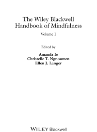 The Wiley Blackwell Handbook of Mindfulness