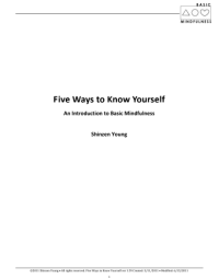 Five Ways to Know Yourself