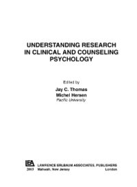 Image of UNDERSTANDING RESEARCH IN CLINICAL AND COUNSELING PSYCHOLOGY