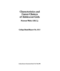 Characteristics and Career Choices of Adolescent Girls