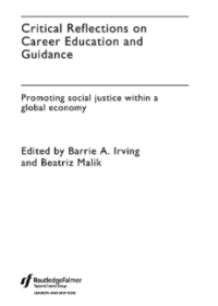 Image of Critical Reflections on Career Education and Guidance