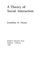 Image of A Theory of Social Interaction