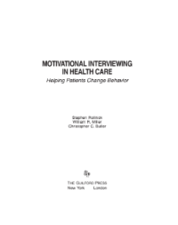 Image of MOTIVATIONAL INTERVIEWING IN HEALTH CARE