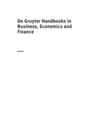 Image of De Gruyter Handbooks in
Business, Economics and
Finance
