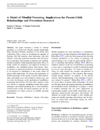 A Model of Mindful Parenting: Implications for Parent–Child Relationships and Prevention Research