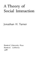 Image of A Theory of Social Interaction
