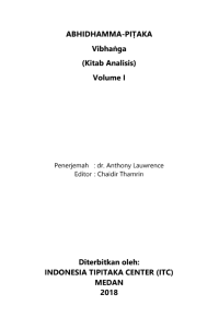 Image of Kitab Suci ABHIDHAMMA-PIṬAKA Vibhaṅga (Kitab Analisis) Volume II
