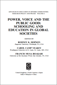 Image of POWER, VOICE AND THE
PUBLIC GOOD:
SCHOOLING AND
EDUCATION IN GLOBAL
SOCIETIES