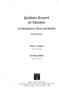 Image of Qualitative Research for Education An Introduction to Theory and Methods