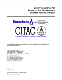 Image of Quality Assurance for Research and Development and Non-routine Analysis
