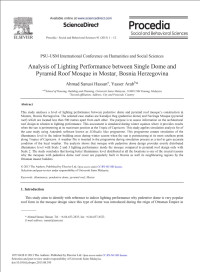 Analysis of Lighting Performance between Single Dome and Pyramid Roof Mosque in Mostar, Bosnia Herzegovina