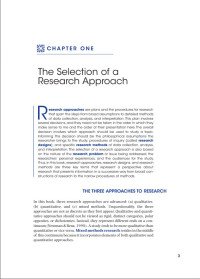 The Selection of a Research Approach