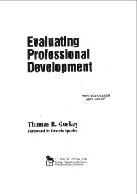 Image of EVALUATING PROFESSIONAL DEVELOPMENT