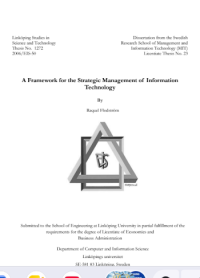 Image of A Framework For The Stragic Managemenmt Of Information Technology