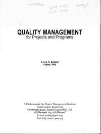 Image of Quality Management For Projects And Programs