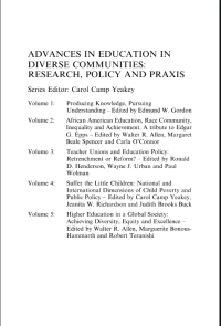Image of Advances In Education In Diverse Communities Research Policy And Praxis