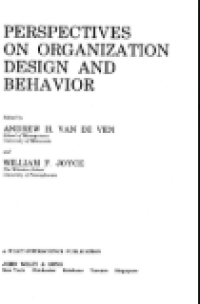 Image of Perspectives On Organization DEsing And Behavior