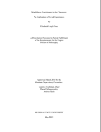 Image of Mindfulness Practitioners In The Classroom : An Exploration Of Lived Expeeriness By