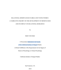 Image of A Narrative Inquiry On The DEvelopment Of Midfulness And Its Impact On Relational Resilence