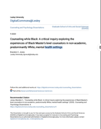 Image of Counseling While Black A Critical Inqiry