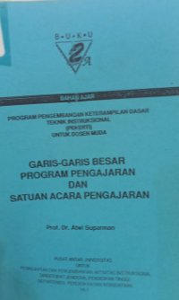 Image of Garis Garis Besar Program Pengajaran Dan Satuan Acara Pengajaran