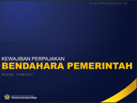 KEWAJIBAN PERPAJAKAN BENDAHARA PEMERINTAH