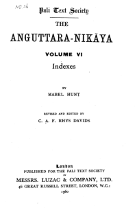 Image of The Aṅguttara-Nikāya Part VI: Indexes
