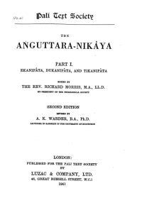 Image of The Aṅguttara-Nikāya Part I: Ekakanipāta, Dukanipāta, and Tikanipāta
