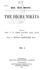 Image of The Dīgha-Nikāya Vol I