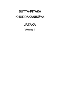 SUTTA-PIṬAKA KHUDDAKANIKĀYA JĀTAKA Volume IV