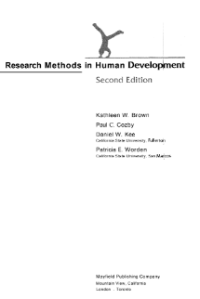 Image of Research Methods in Human Development