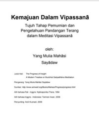 Kemajuan Dalam Vipassanā