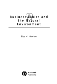 Business Ethics and the Natural Environment